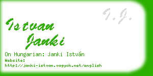 istvan janki business card